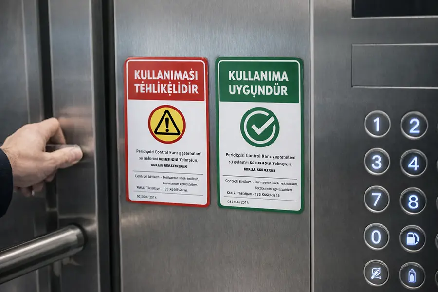 Asansörlerde Kırmızı Etiket – Yeşil Etiket Nedir? Ne Anlama Gelir?